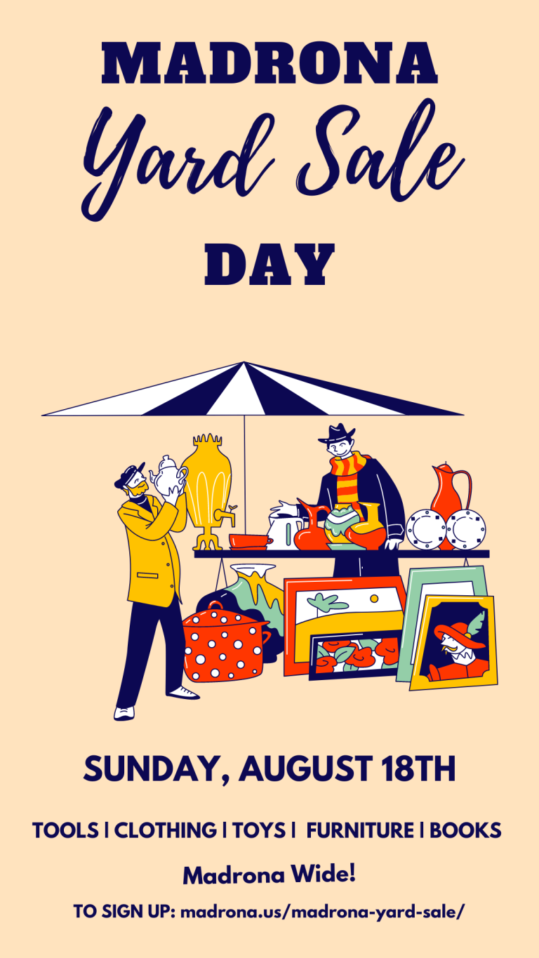 Madrona Yard Sale